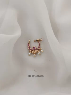 Ruby with Pearl Nose Ring