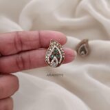 Green Victorian Stud Earrings