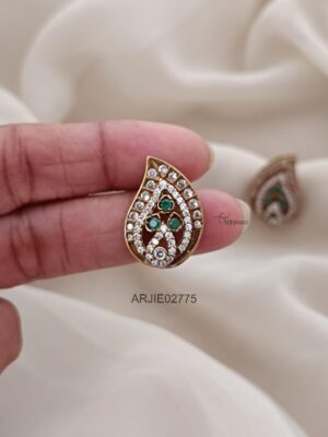 Green Victorian Stud Earrings