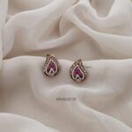 Ruby Victorian Stud Earrings