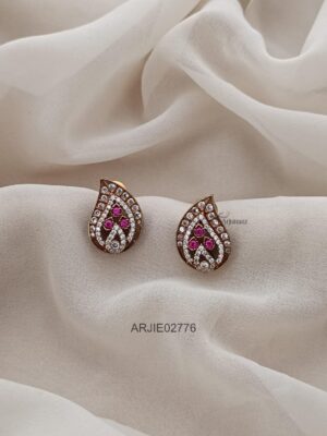 Ruby Victorian Stud Earrings