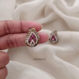 Ruby Victorian Stud Earrings