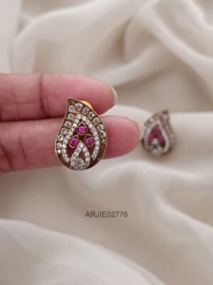 Ruby Victorian Stud Earrings
