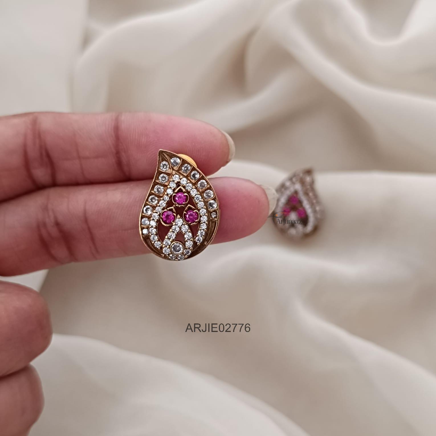 2776-02 Ruby Victorian Stud Earrings