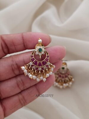 Pearl Chandbali Earrings
