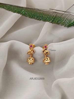 Gold Look Alike Peacock Jhumkas