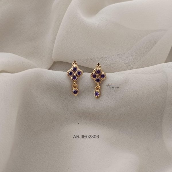 Daily Wear Blue Stone Earrings