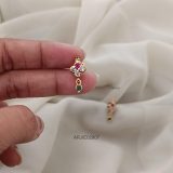 Multi Stone Screw Back Earrings