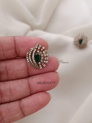 Green Victorian Finish Earrings