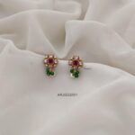 Floral Green Beads Mini Earrings