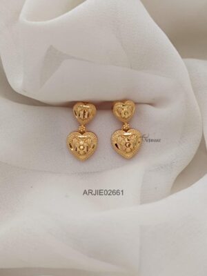 Heart Shape Screw Back Earrings