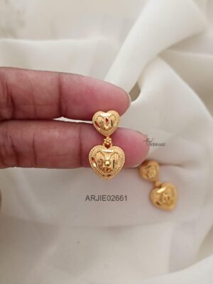Heart Shape Screw Back Earrings