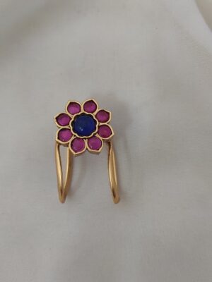 Ruby Dark Blue Finger Ring