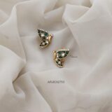 Jadau Kundan Green Butterfly Earrings
