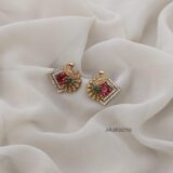 Peacock Stone Stud Earrings