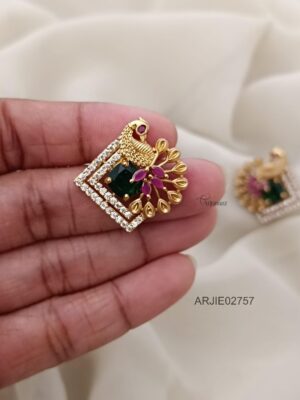 Simple Peacock Stud Earrings