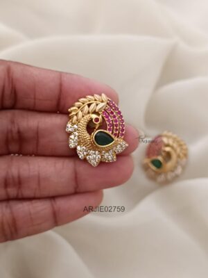 Beautiful Peacock Stud Earrings