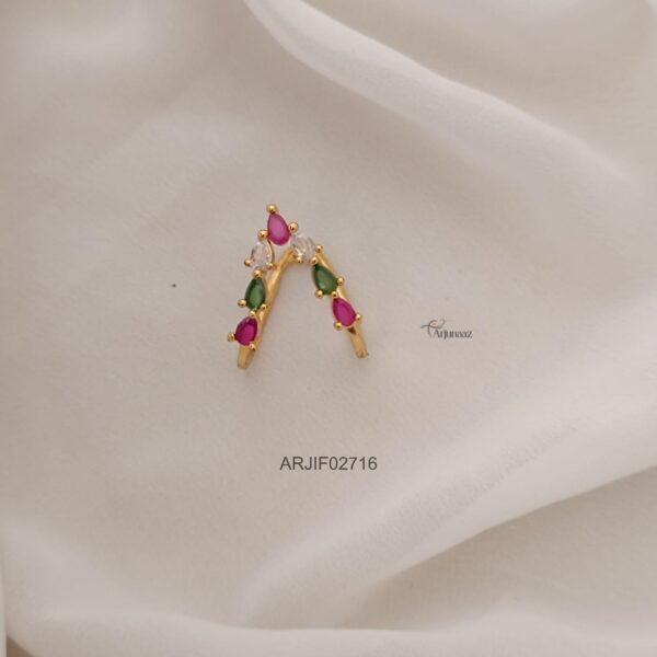 Gold Look Multi Stone Finger Ring