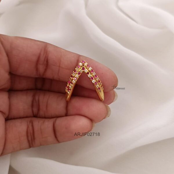 Two Layer Ruby and White Vanki Ring