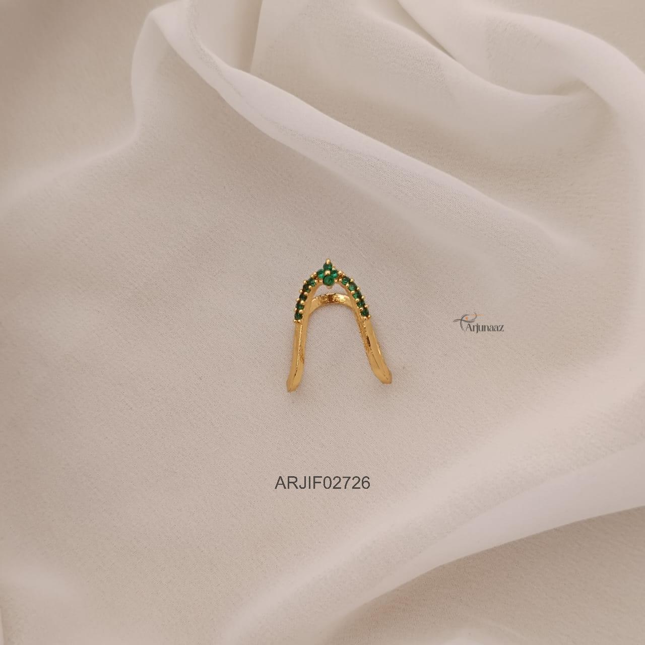 2726-01 Green Stone Vanki Finger Ring