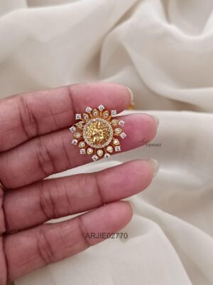 Temple White Stone Ear Studs