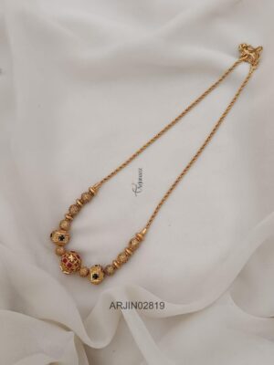 Gold Beaded Necklace ARJIN02819