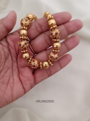 Gold Beaded Necklace ARJIN02820