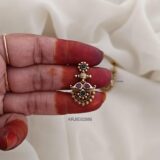 Antique Ruby and Green Earrings