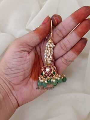 Elegant Pearl Hook Drop Jhumkas