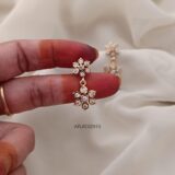 Gold Polish Dual Star Earrings