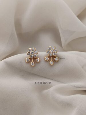 Flower with Ditachable Leaf Earrings