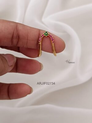 Ruby and Green Vanki Finger Ring