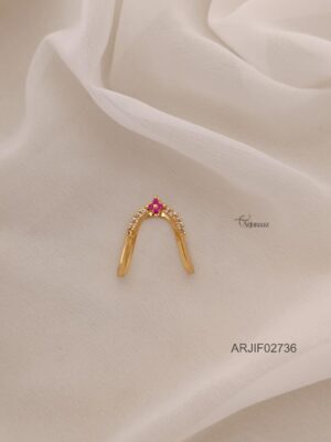 Ruby and White Vanki Finger Ring