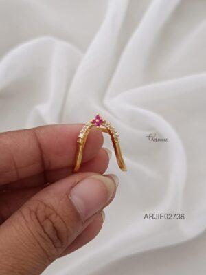 Ruby and White Vanki Finger Ring