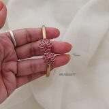 Floral Ruby Open Type Bracelet