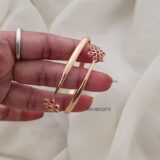 Floral Ruby Diamond Look Alike Bracelet