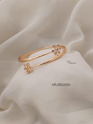 Floral Voilet Diamond Look Alike Bracelet