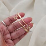 Floral Voilet Diamond Look Alike Bracelet