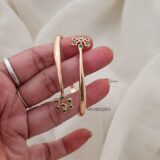 Floral Green Diamond Look Alike Bracelet