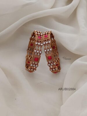 Traditional Coral and Pearl Bangles