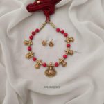 Ethinic Coral Lakshmi Necklace