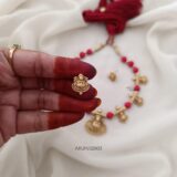 Ethinic Coral Lakshmi Necklace