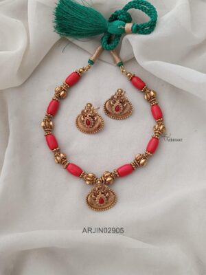 Coral Lakshmi Necklace