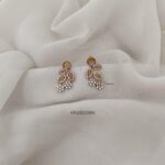 White Stone Flower Earrings ARJIPE02666