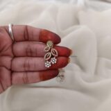 White Stone Flower Earrings ARJIPE02666