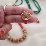 Coral Gold Beaded Necklace