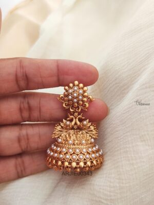 Simple Pearl Bridal Jhumkas