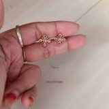 Floral Voilet Stone Earrings