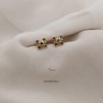 Floral Green Stone Earrings