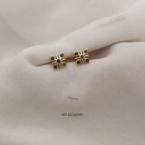 Floral Green Stone Earrings